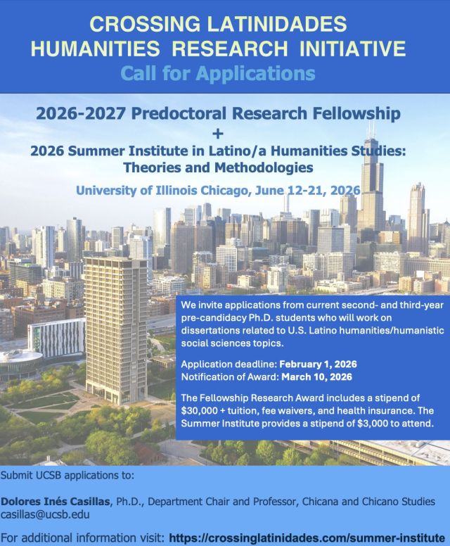 Crossing Latinidades Flier.