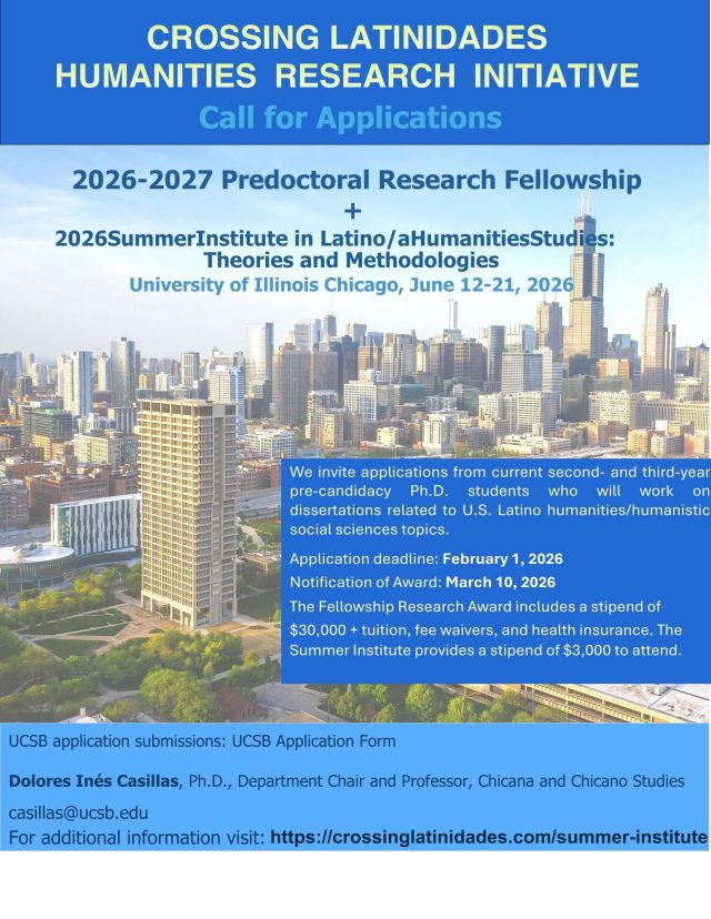 Crossing Latinidades Flier.